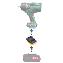 Lade das Bild in den Galerie-Viewer, Bauer 20V auf Hikoki 18V Batterieadapter