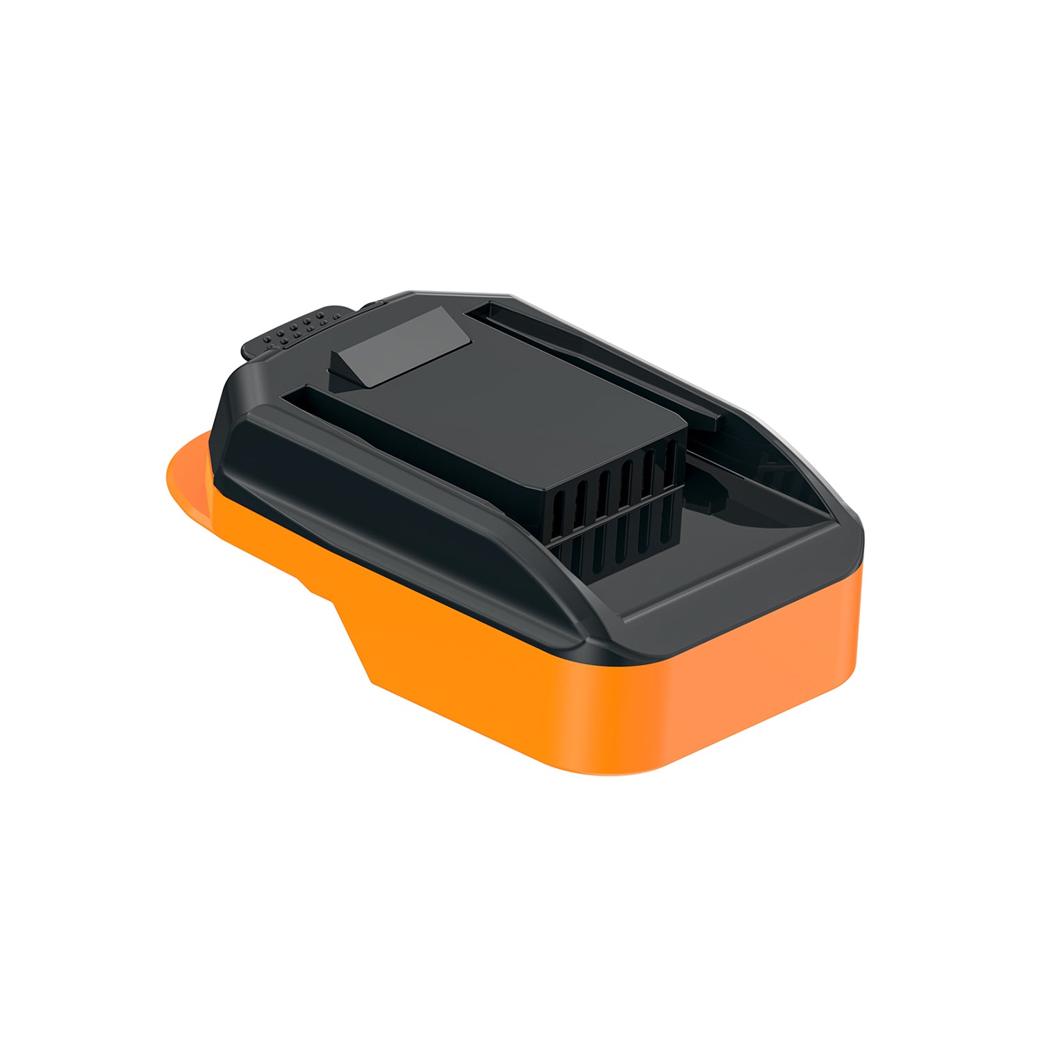 AEG 18V to WORX 20V PowerShare (Orange) battery adapter - tool-side connection, the terminal comb and release button