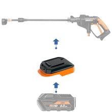 Lade das Bild in den Galerie-Viewer, AEG 18V to WORX 20V PowerShare (Orange) Battery Adapter

