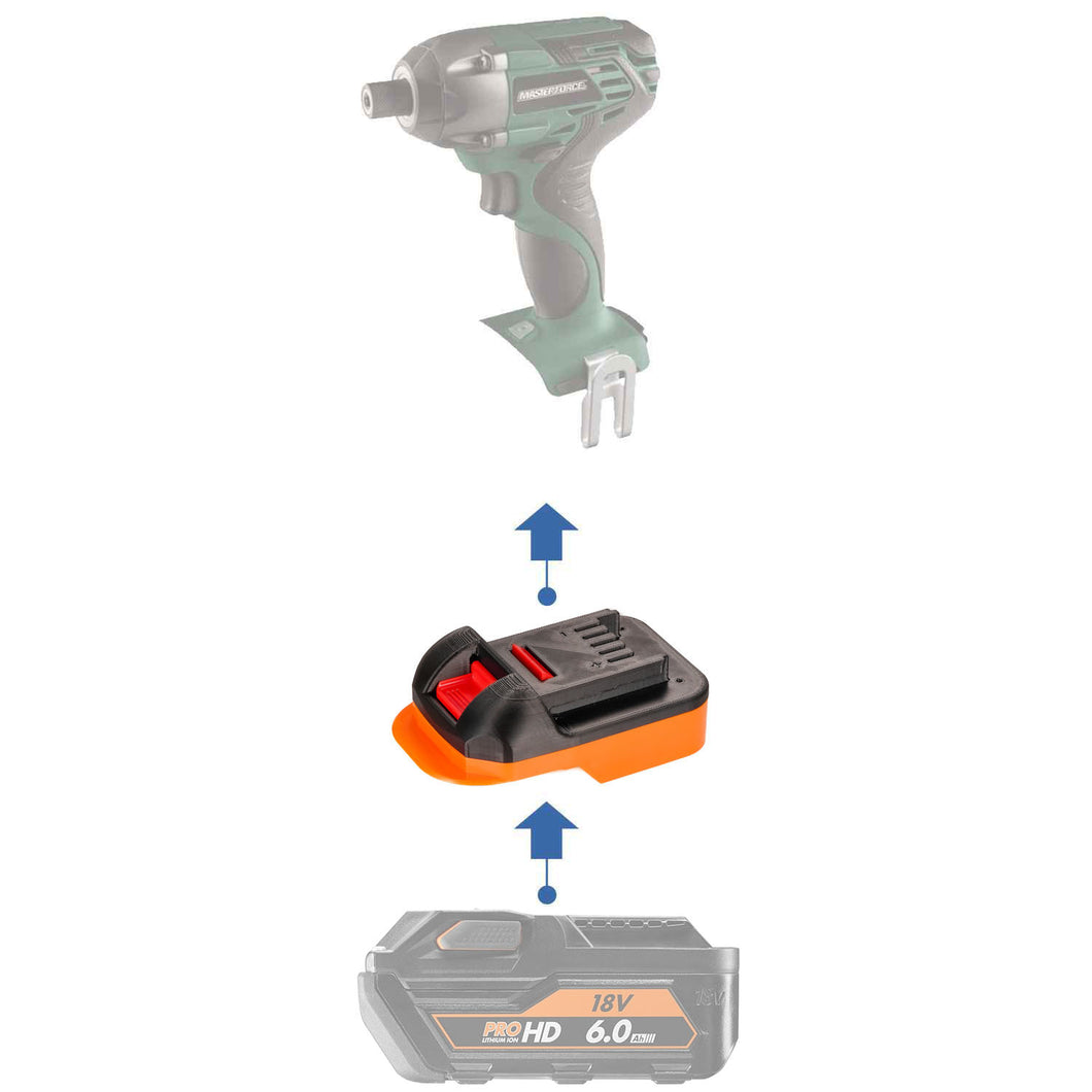 AEG 18V auf Masterforce 20V Batterieadapter