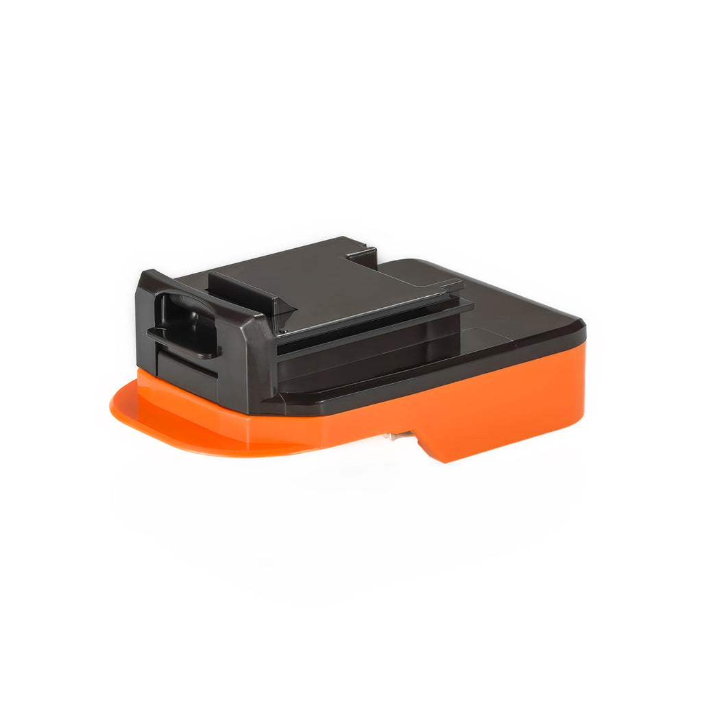 AEG 18V to Porter Cable 18V Ni-Cd battery adapter - battery-side connection with twin rails and the terminal port