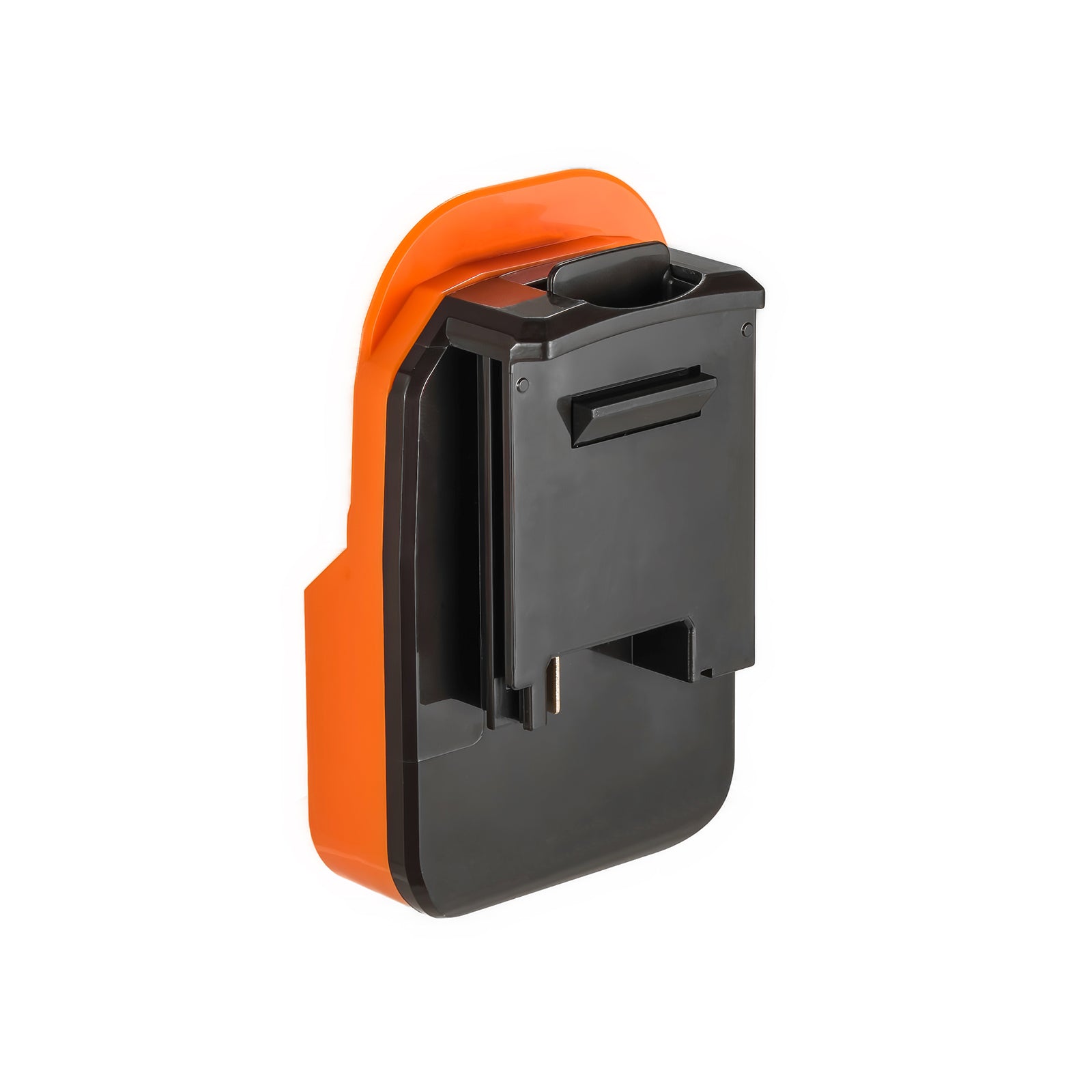 AEG 18V to Porter Cable 18V Ni-Cd battery adapter - battery-side connection, rail channel and a copper contact