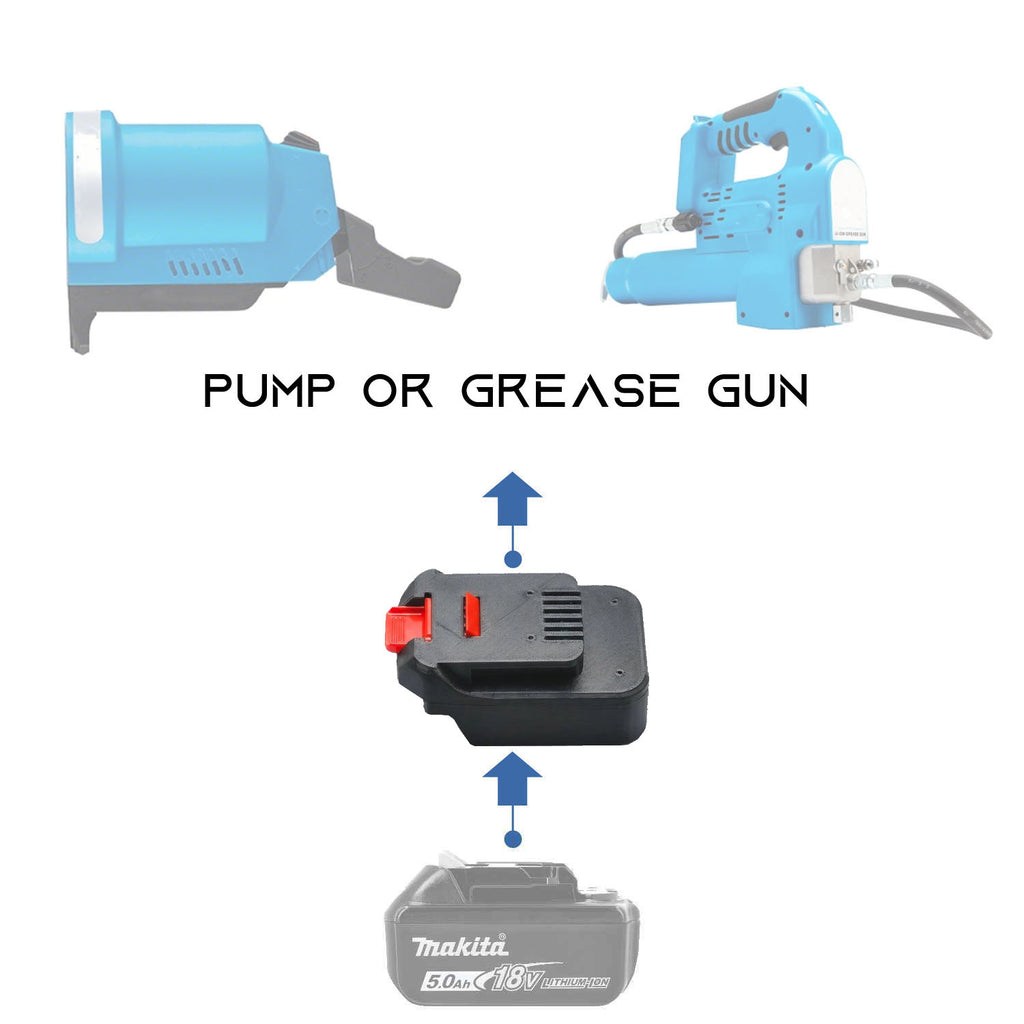 Makita 18V auf MacNaught 18V Akkuadapter (Pumpe, Fettpresse)
