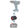 Milwaukee M18 auf Bosch 18V GBA (Blau) Akkuadapter