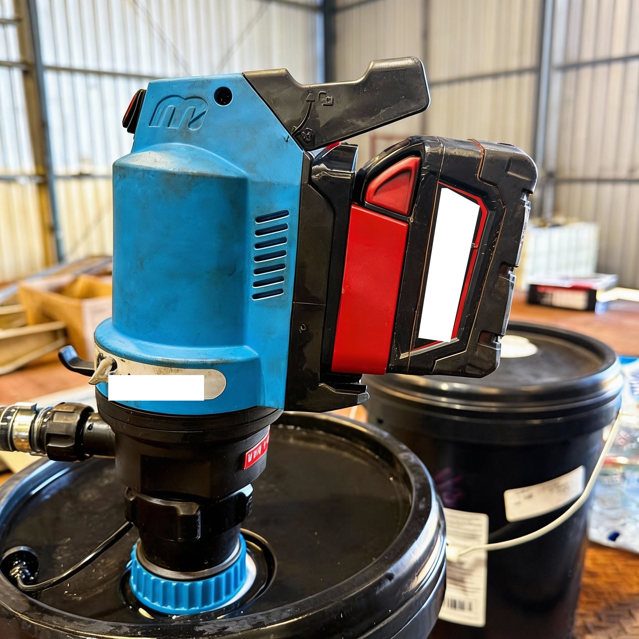 Milwaukee 18V auf MacNaught 18V Akkuadapter (Pumpe, Fettpresse)
