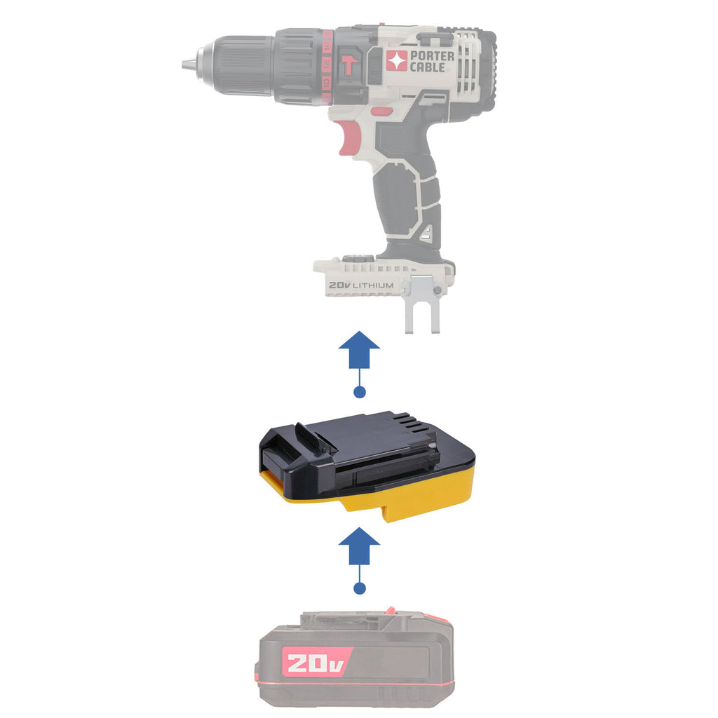 Bauer 20V auf Porter Cable 20V Akkuadapter