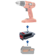Lade das Bild in den Galerie-Viewer, Black and Decker 20V auf Black &amp; Decker 18V Batterieadapter
