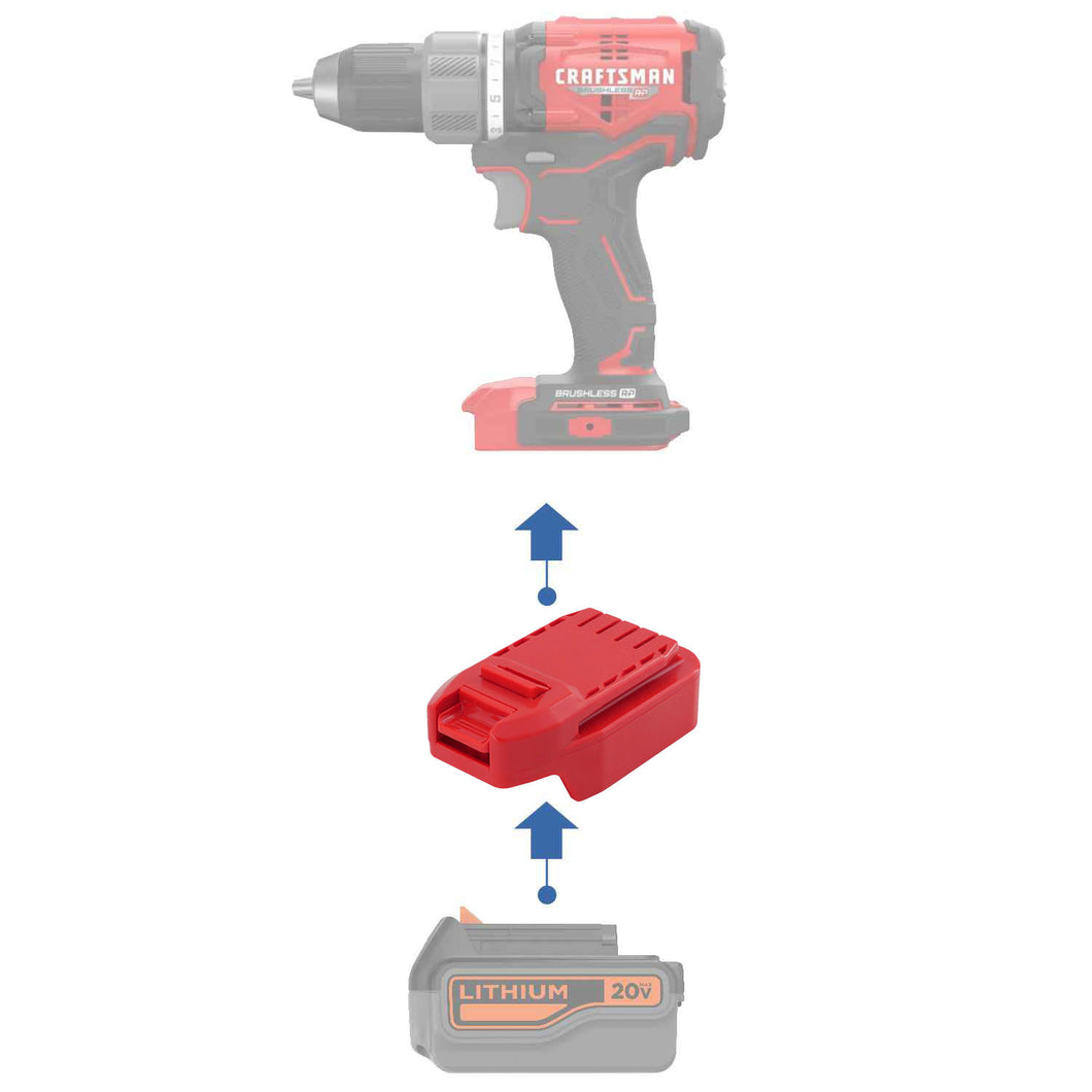 Black and Decker 20V auf Craftsman 20V Akkuadapter