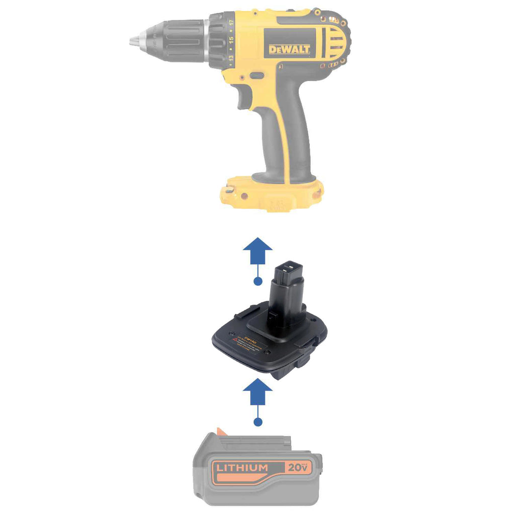 Black and Decker 20V auf DeWalt 18V Batterieadapter