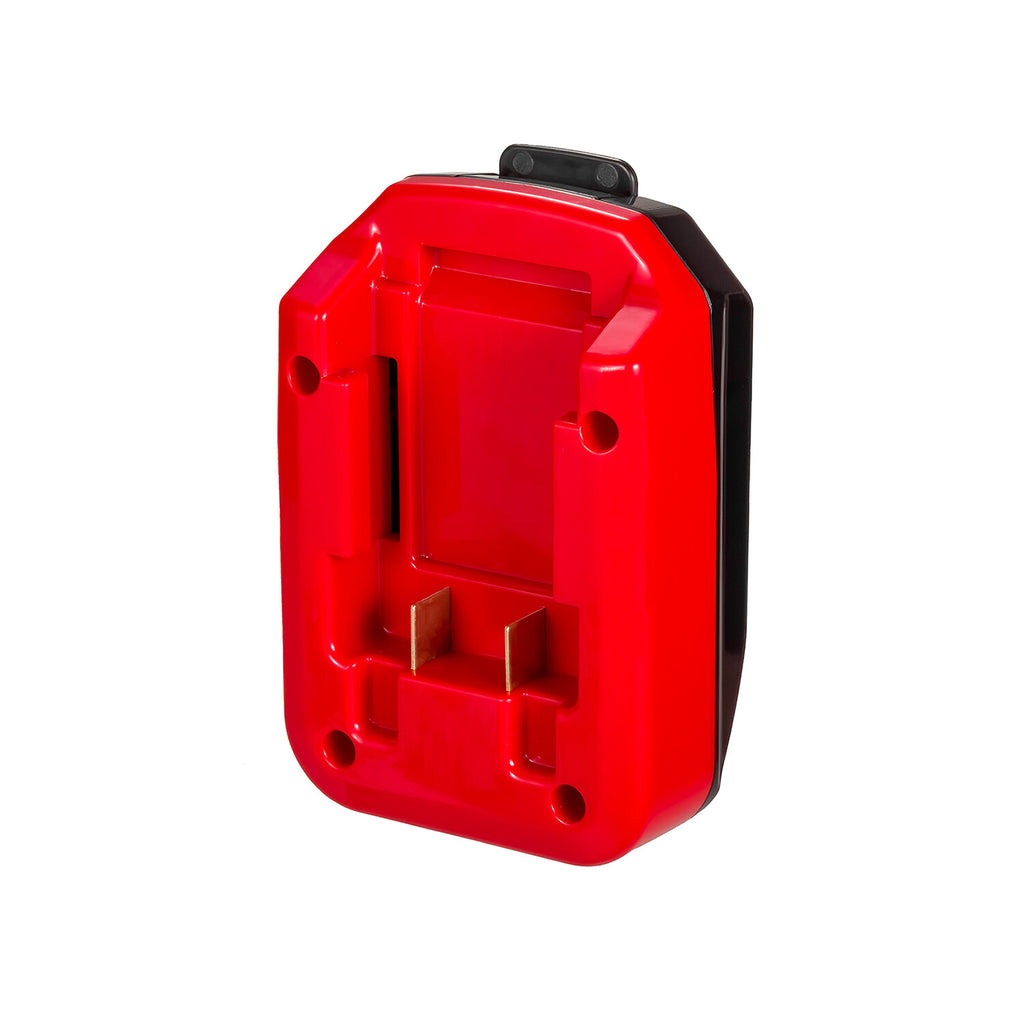 Black and Decker 20V to WORX 20V PowerShare (Orange) battery adapter - battery-side connection viewed face-on