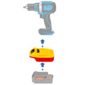 Black and Decker 20V to Hercules 20V battery adapter - compatibility diagram showing battery, adapter and hammer drill