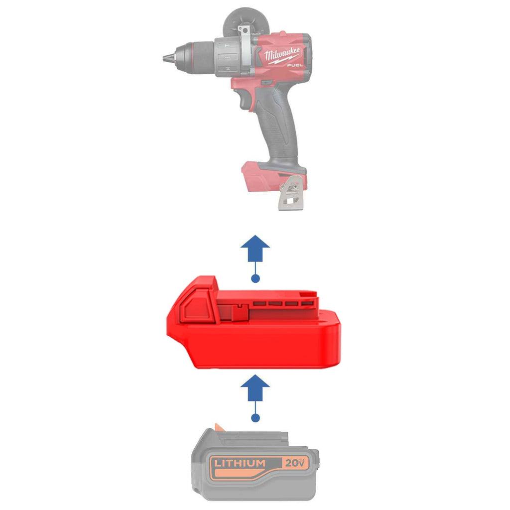 Black and Decker 20V auf Milwaukee M18 Akkuadapter