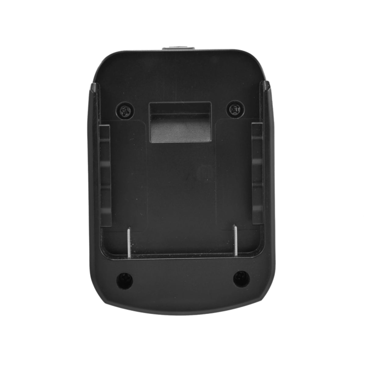 Bosch 18V GBA (Blue) to Husqvarna 18V Aspire P4A battery adapter - battery-side connection seen face-on, with the guide grooves