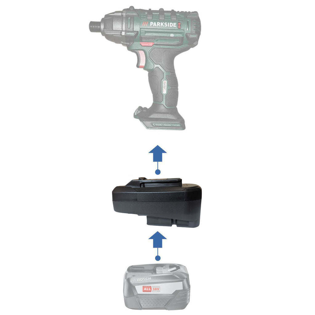 Bosch (Grün) 18V auf Parkside X20V Batterieadapter