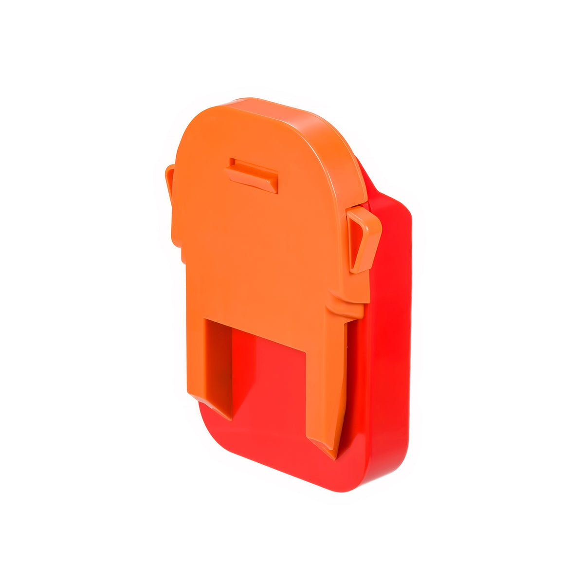 Craftsman 20V to AEG 18V battery adapter - front view of the AEG tool-side face with its latch