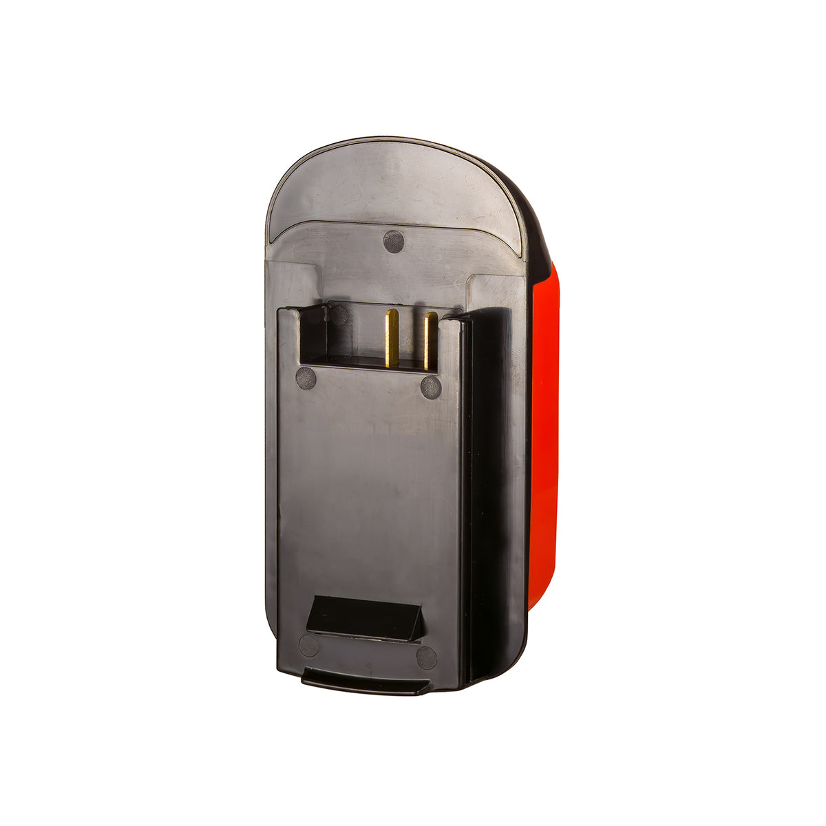 Craftsman 20V to Black and Decker 18V Ni-Cd battery adapter - tool-side connection, copper terminal pins in the slot