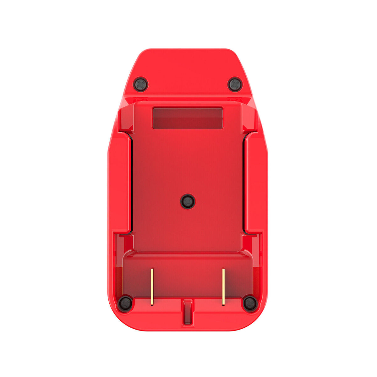 Craftsman 20V to Craftsman 20V Bolt-On battery adapter - battery-side connection with twin copper blades and side rails