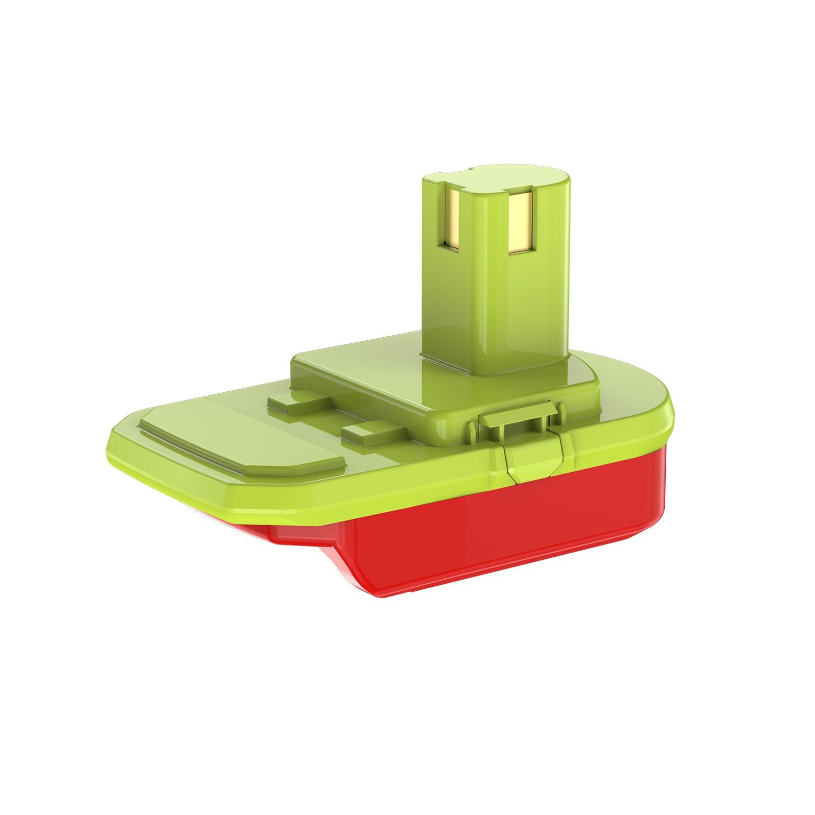 Craftsman 20V to Ryobi 18V ONE+ battery adapter - Ryobi tool-side connection with twin copper blades