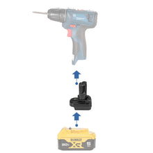 Lade das Bild in den Galerie-Viewer, DeWalt 20V to Bosch 12V Battery Adapter
