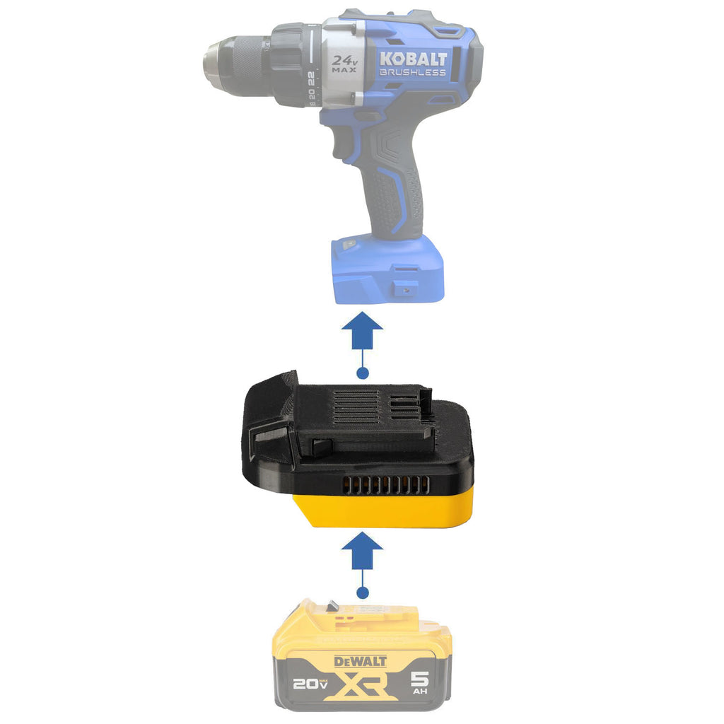 DeWalt 20V MAX auf Kobalt 24V Akkuadapter