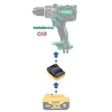Lade das Bild in den Galerie-Viewer, DeWalt 20V to Metabo HPT 18V Battery Adapter
