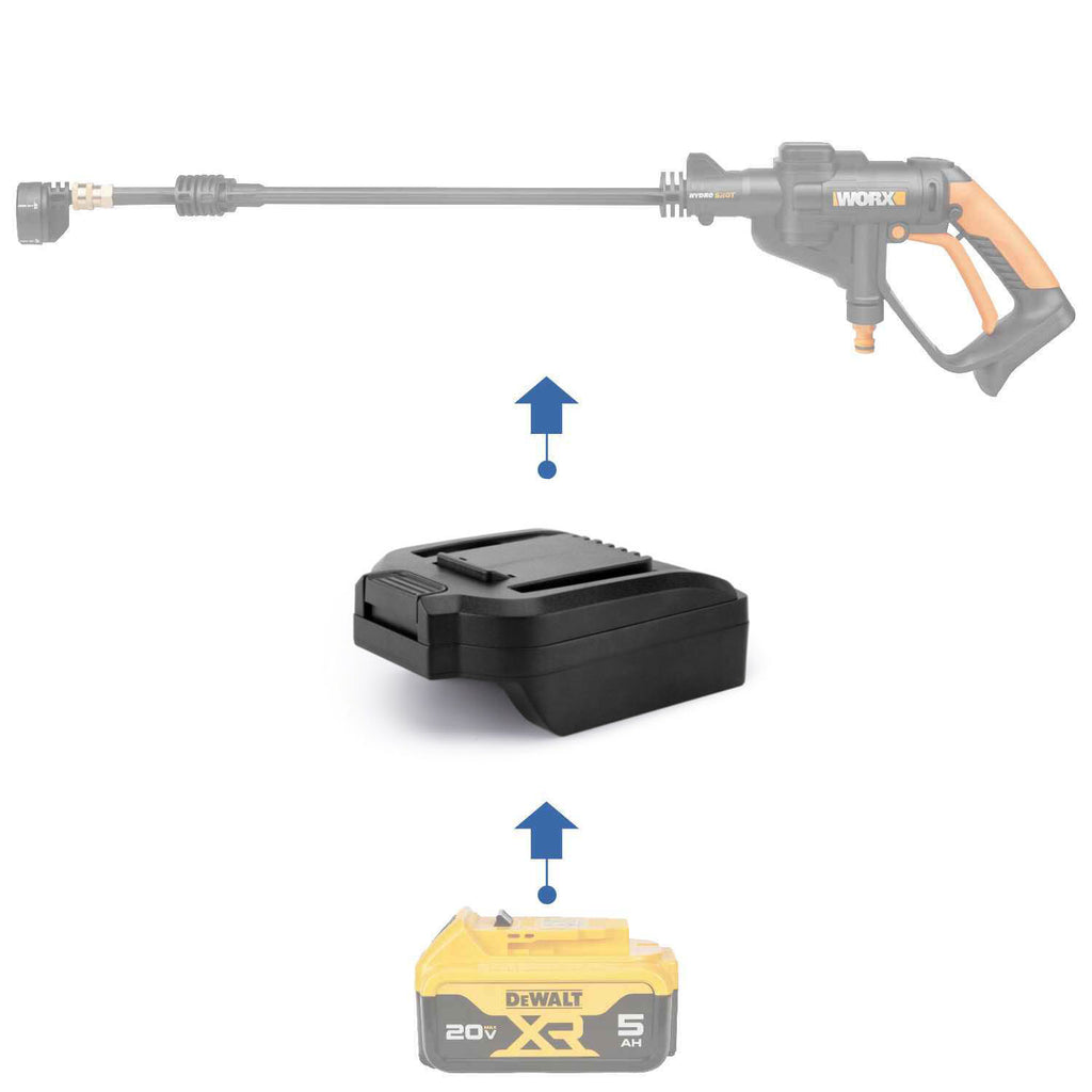 DeWalt 20V auf WORX 20V PowerShare (Orange) Akkuadapter