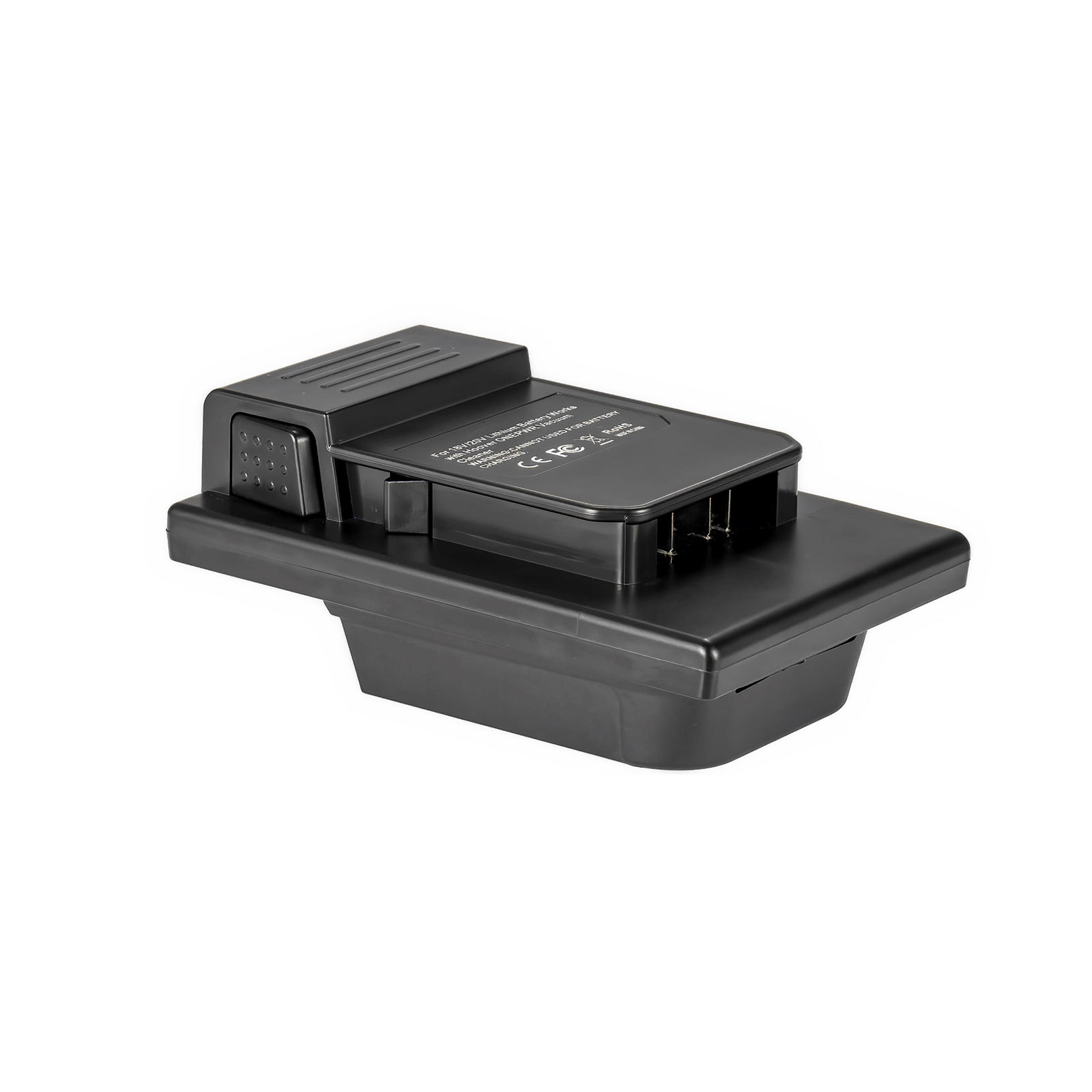 DeWalt 20V MAX to Hoover 20V ONEPWR battery adapter - Hoover ONEPWR tool-side connection, three upright terminal pins