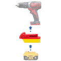 DeWalt 20V MAX auf Milwaukee M18 Akkuadapter