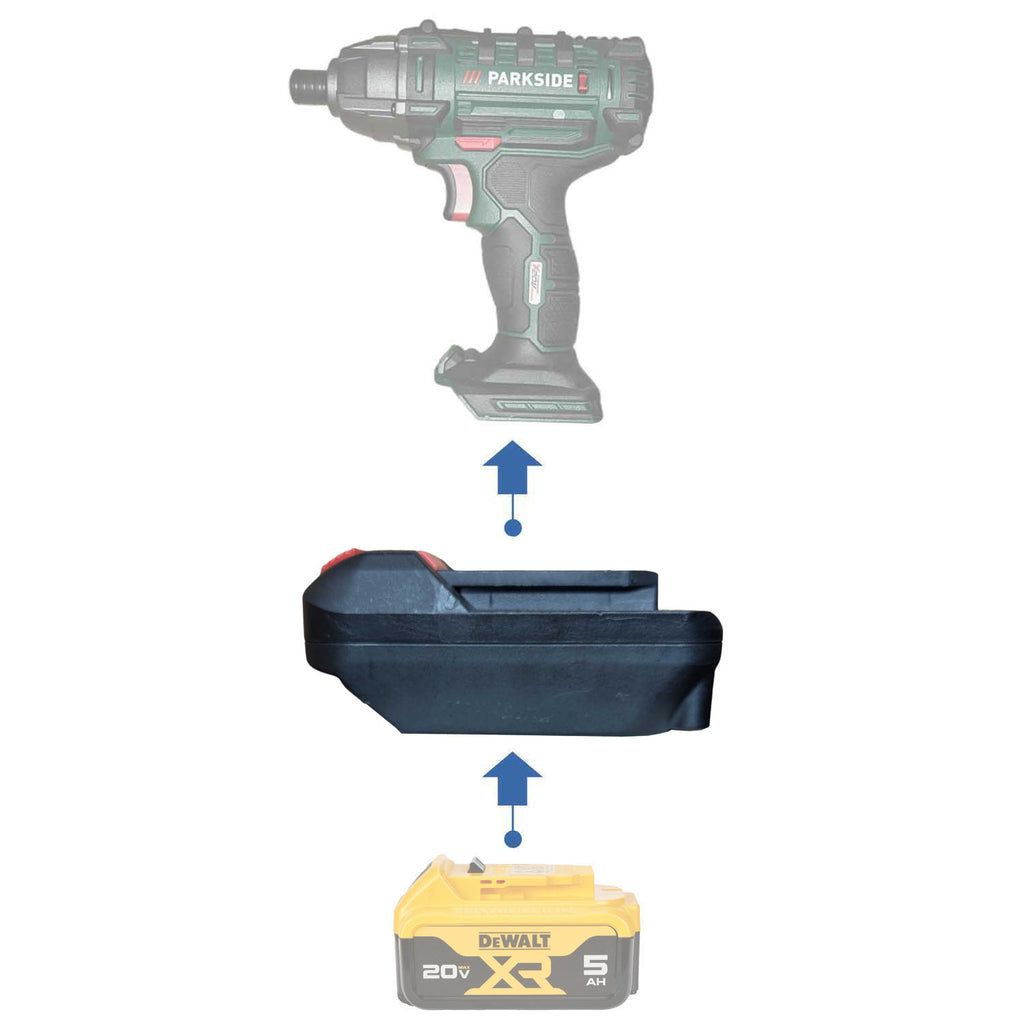 DeWalt 20V MAX auf Parkside X20V Akkuadapter
