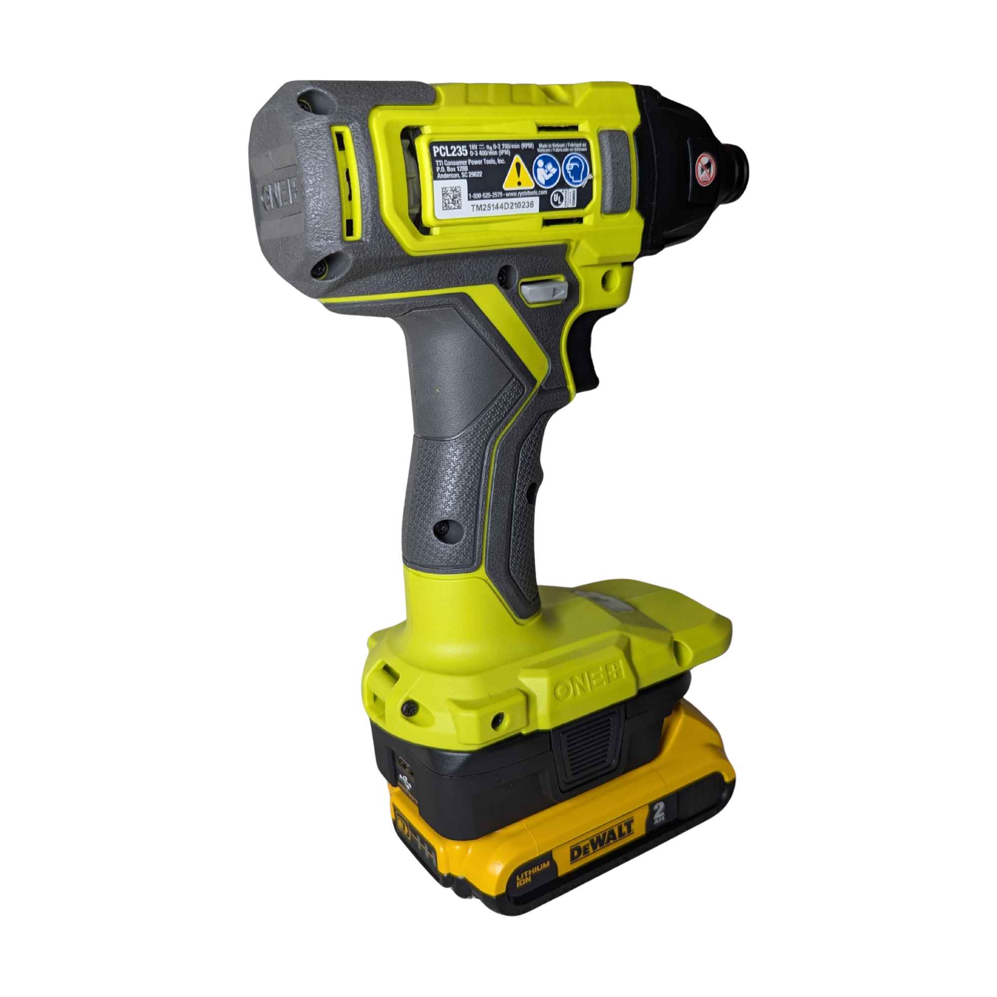 DeWalt 20V MAX auf Ryobi 18V ONE+ Akkuadapter