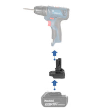 Lade das Bild in den Galerie-Viewer, Makita 18V auf Bosch 12V Batterieadapter
