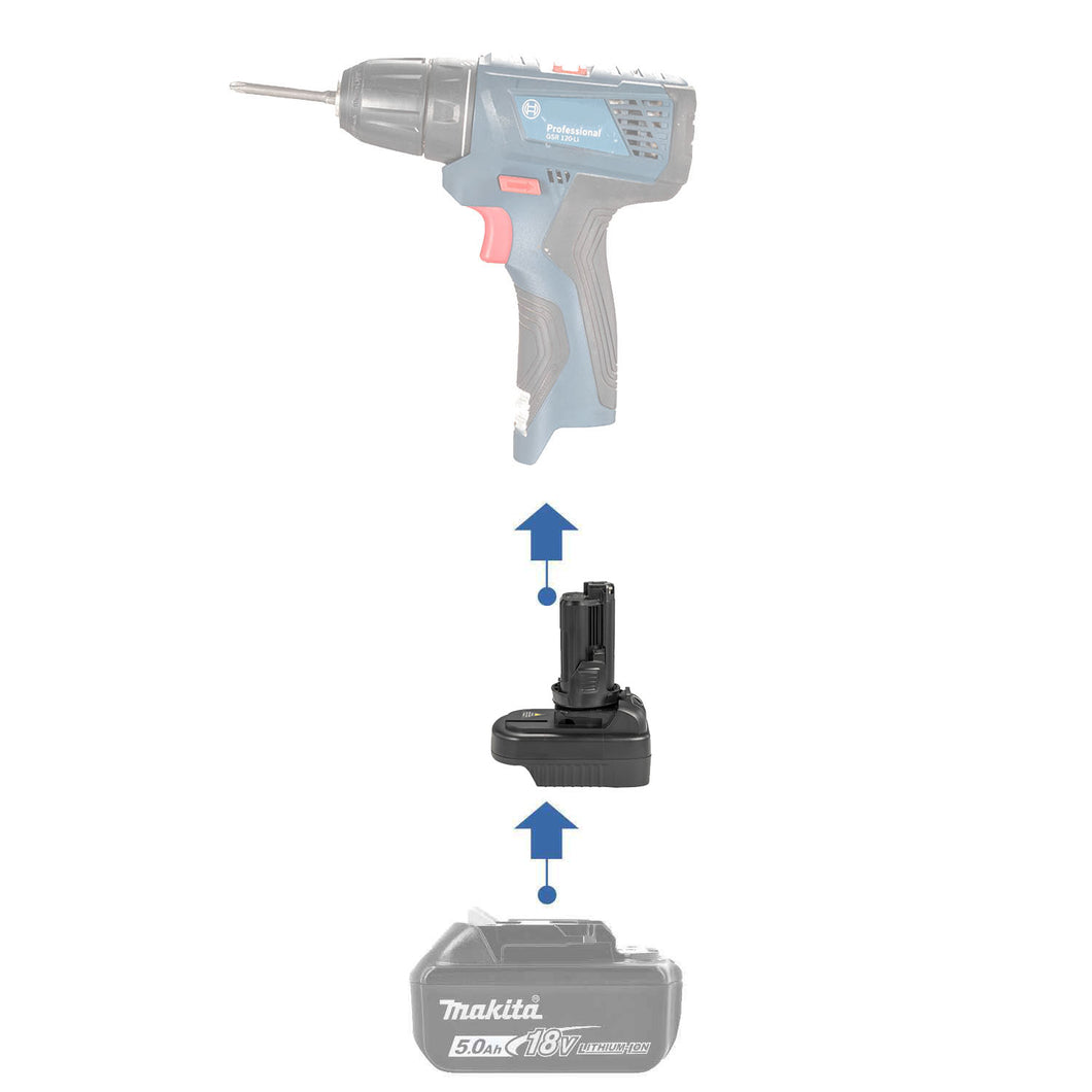 Makita 18V auf Bosch 12V Batterieadapter