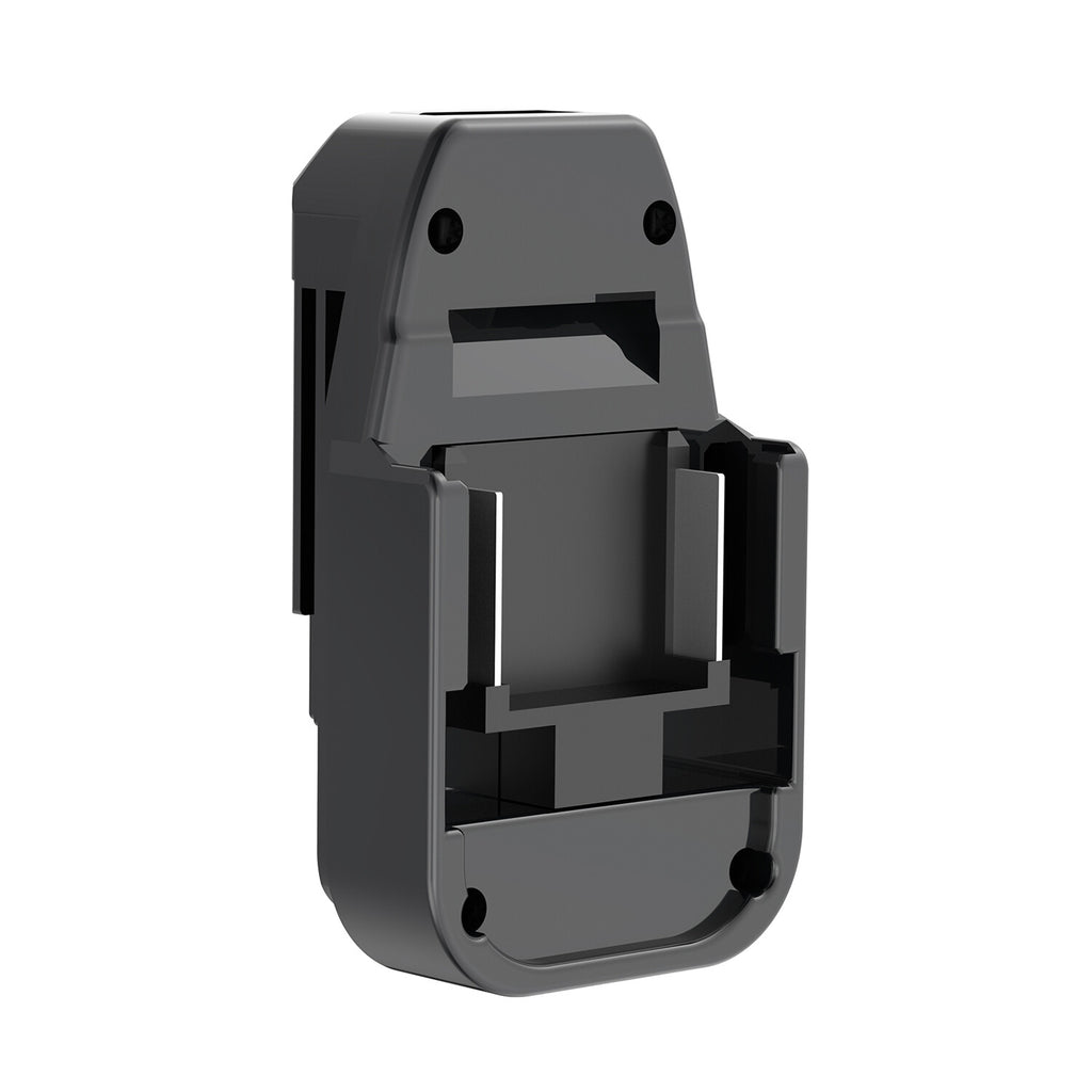 Makita 18V LXT to Black and Decker 20V battery adapter - battery-side connection, rails around the central terminal block