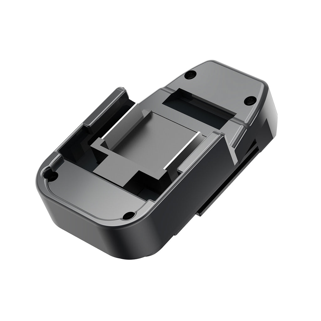 Makita 18V LXT to Black and Decker 20V battery adapter - battery-side connection seen from below, four corner screws