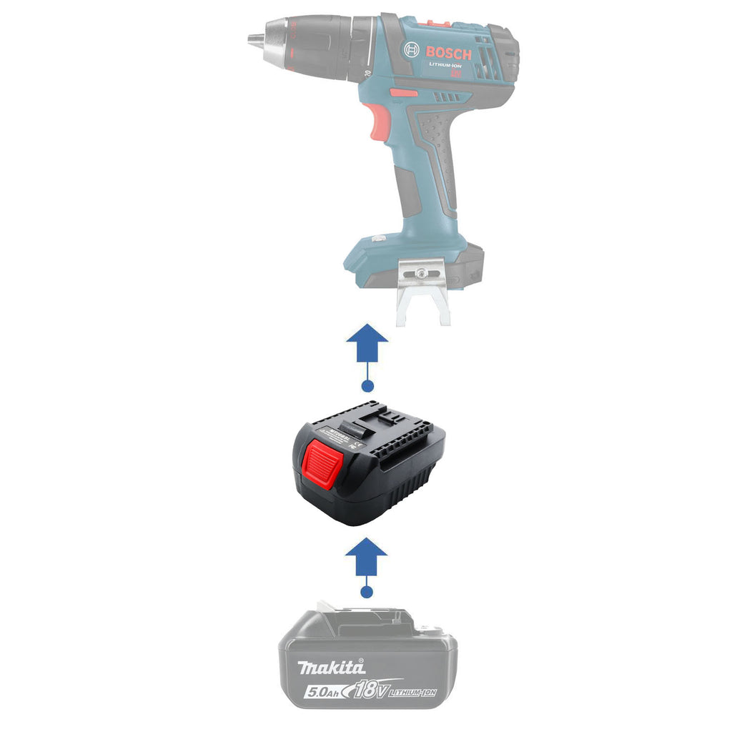 Makita 18V LXT auf Bosch 18V GBA (Blau) Akkuadapter