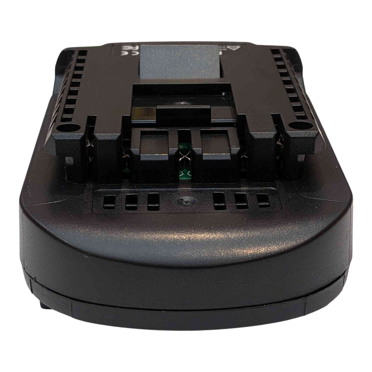Makita 18V LXT to Bosch 18V GBA (Blue) battery adapter - end view of the Bosch-side terminal block