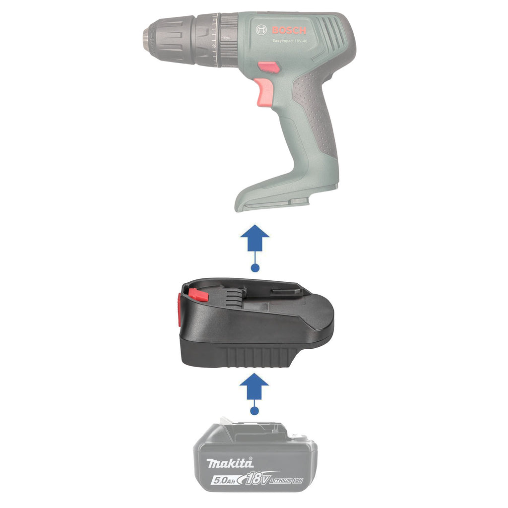 Makita 18V LXT auf Bosch 18V PBA (Grün) Akkuadapter