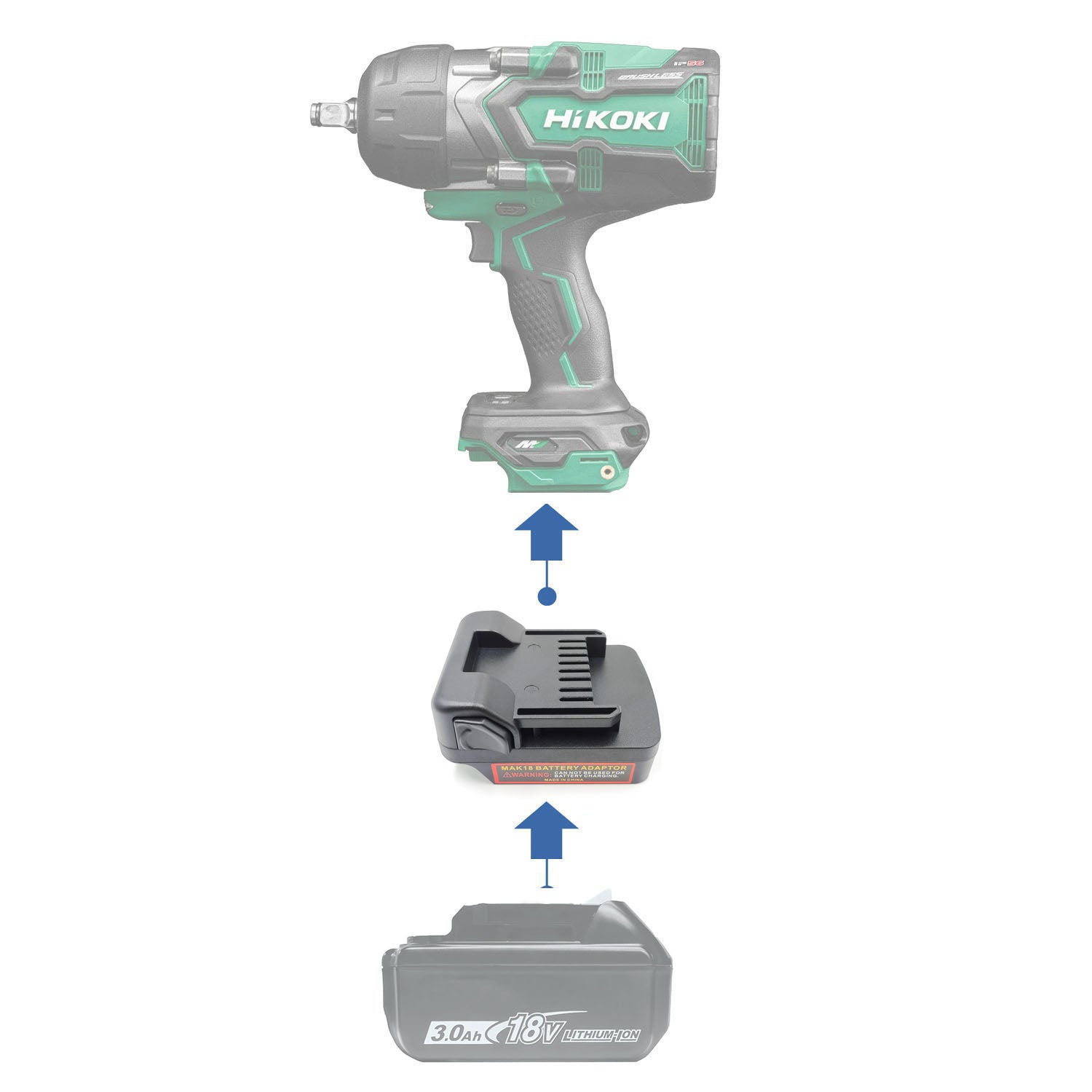 Makita 18V auf Hikoki 18V Batterieadapter