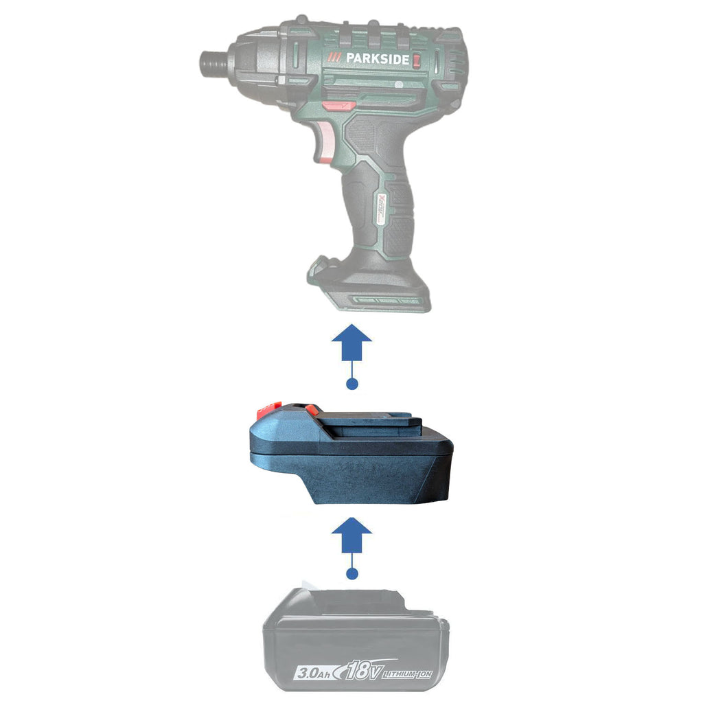 Makita 18V LXT auf Parkside X20V Akkuadapter