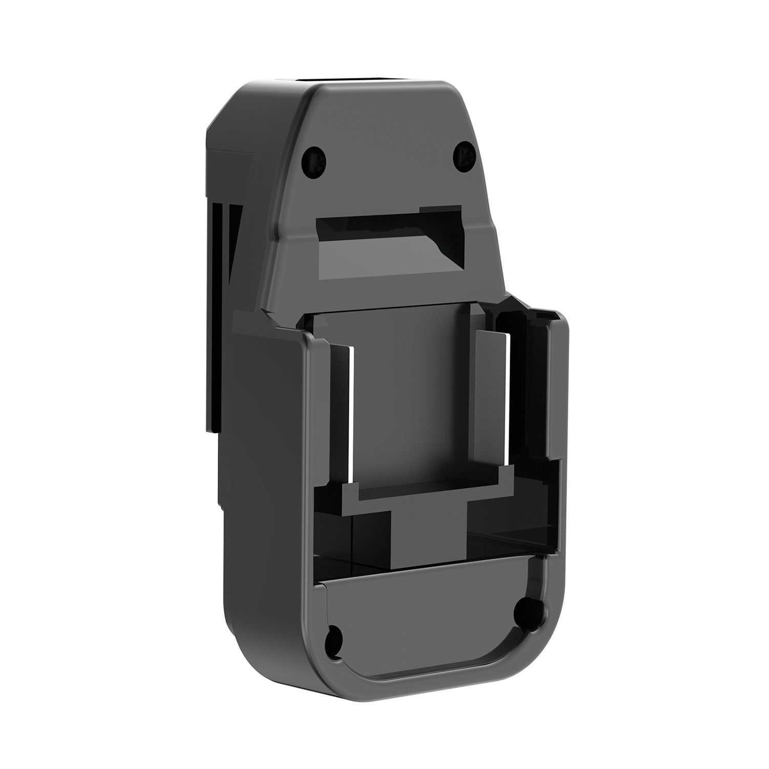 Makita 18V LXT to Porter Cable 20V battery adapter - Porter Cable tool-side connection, twin rails and the terminal slot