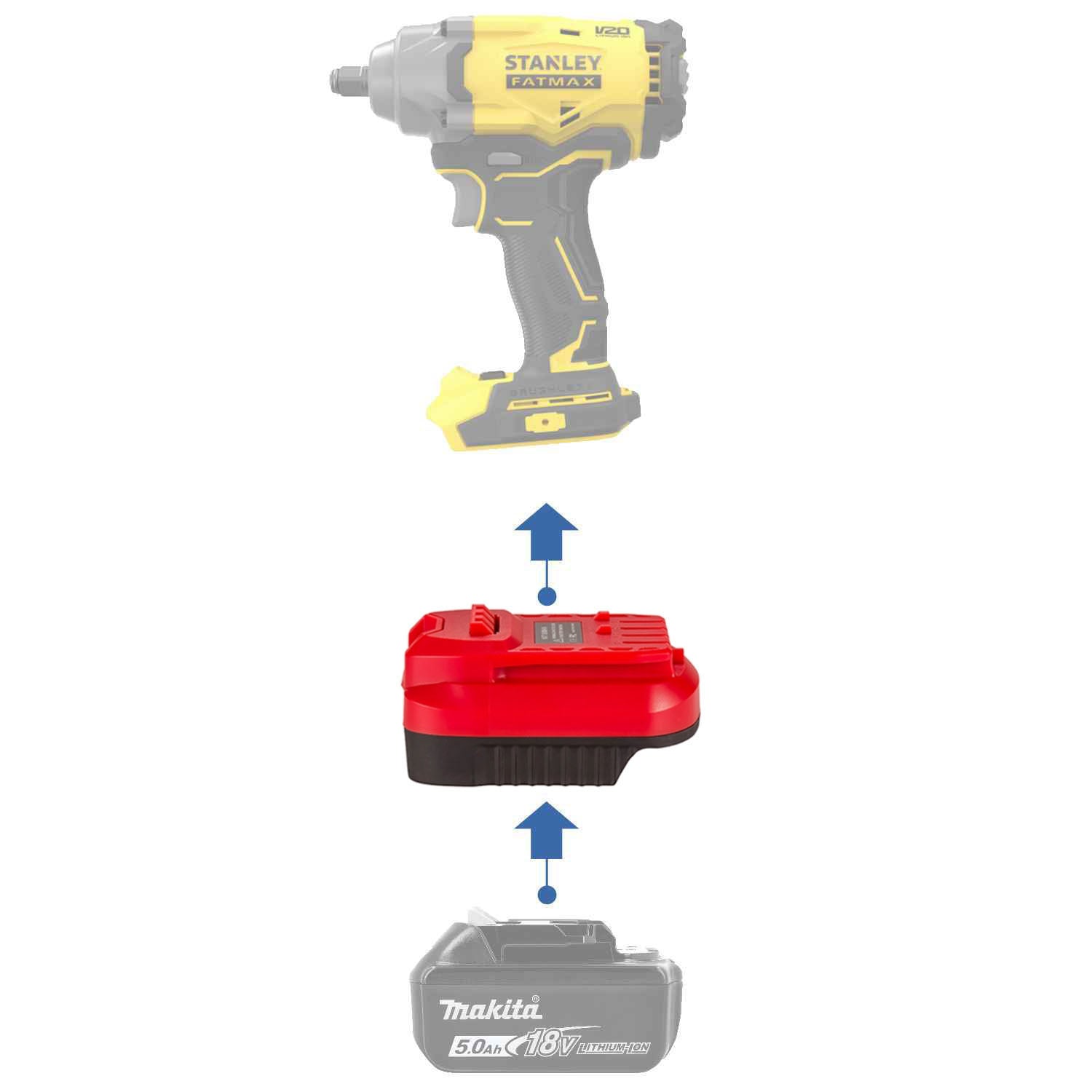 Makita 18V auf Stanley V20 Batterieadapter