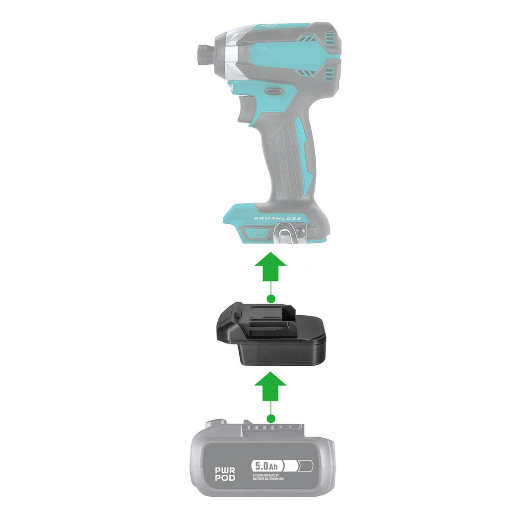 Mastercraft 20V (Blau) zu Makita 18V Batterieadapter
