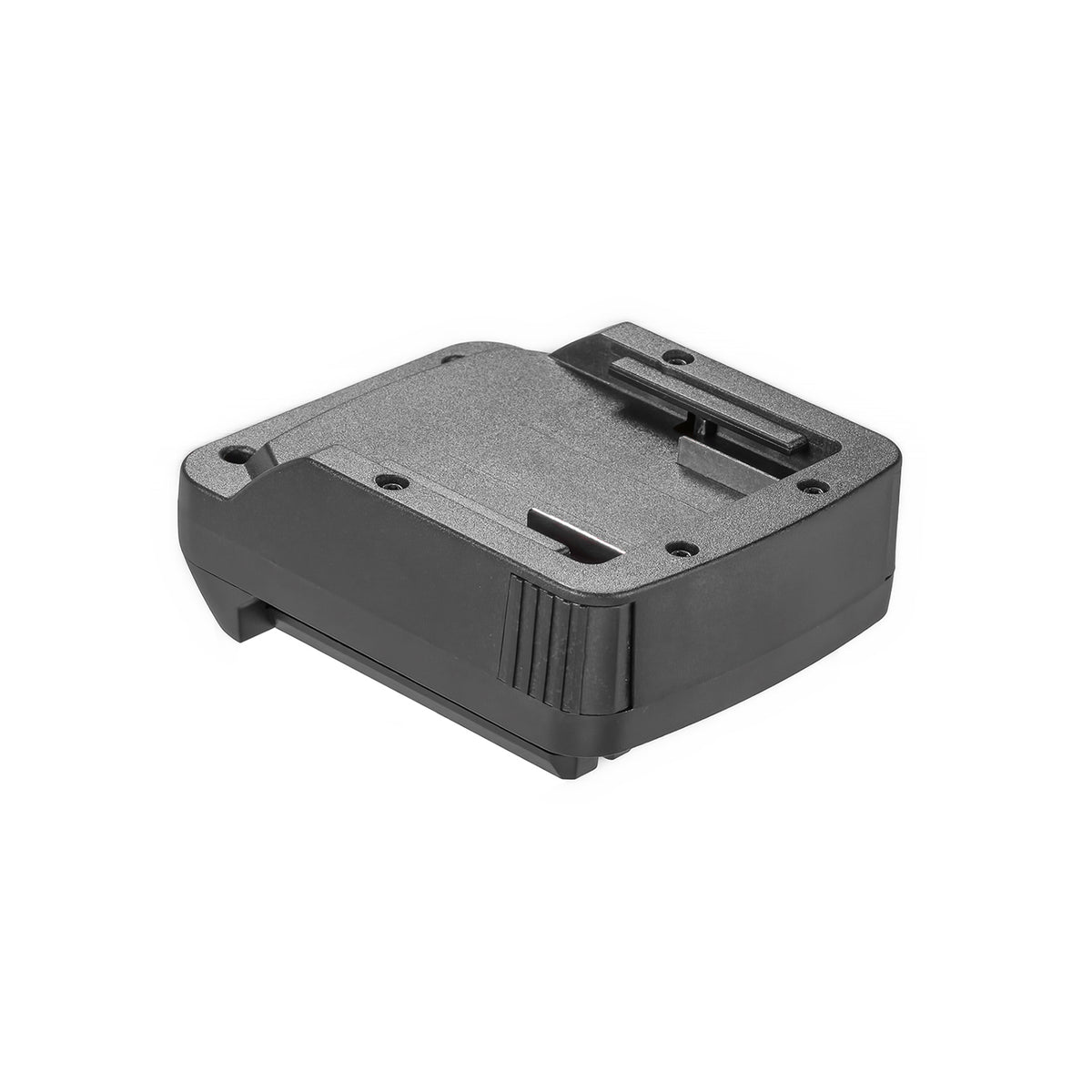 Metabo CAS 18V to Bosch 18V GBA (Blue) battery adapter - angled view of the battery-side connection