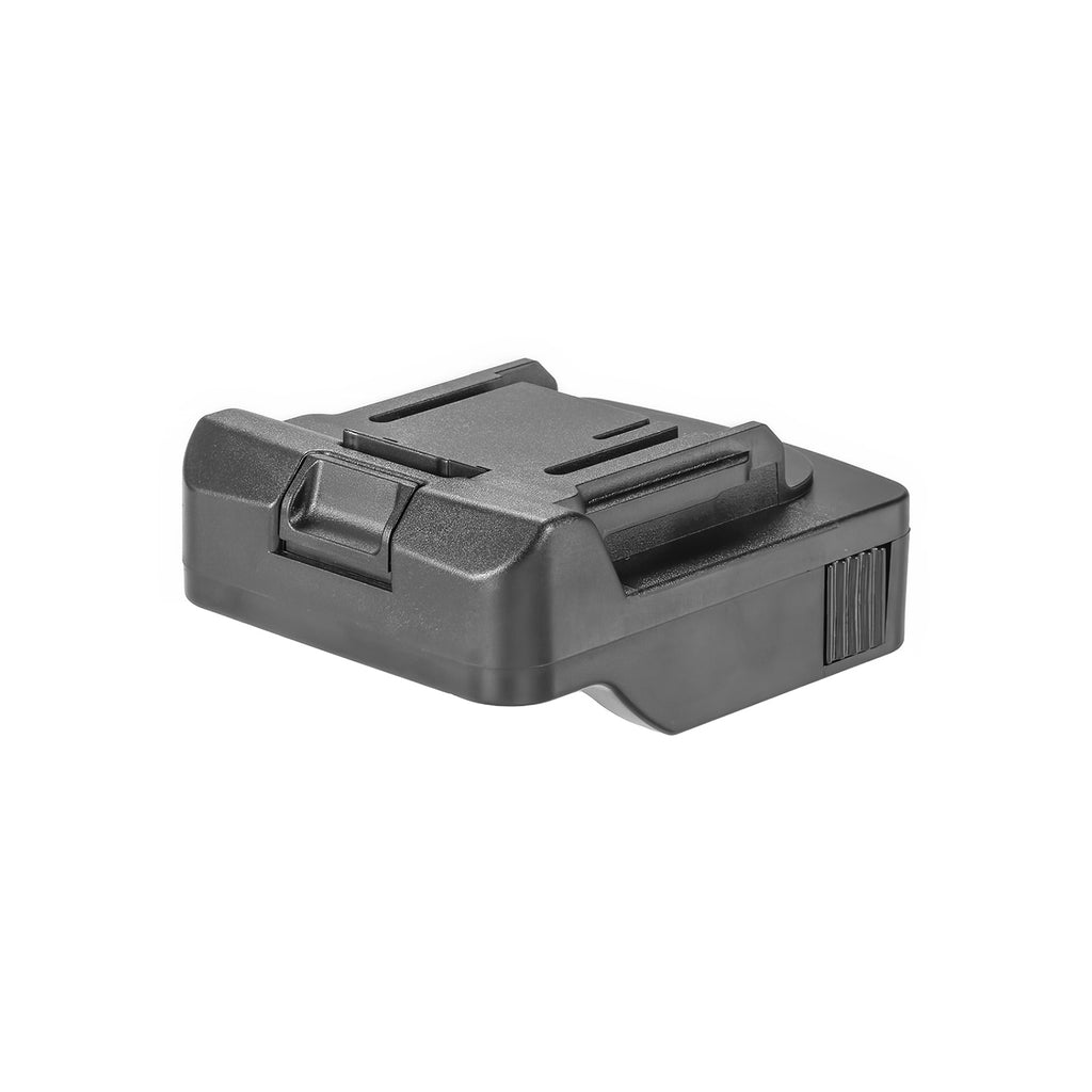 Metabo CAS 18V to Makita 18V LXT battery adapter - Makita tool-side connection, terminal block, rails and side release button
