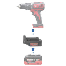 Lade das Bild in den Galerie-Viewer, Metabo 18V CAS to Milwaukee 18V Battery Adapter
