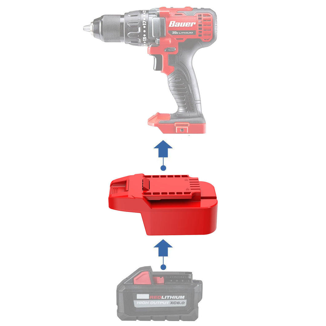 Milwaukee 18V to Bauer 20V Battery Adapter