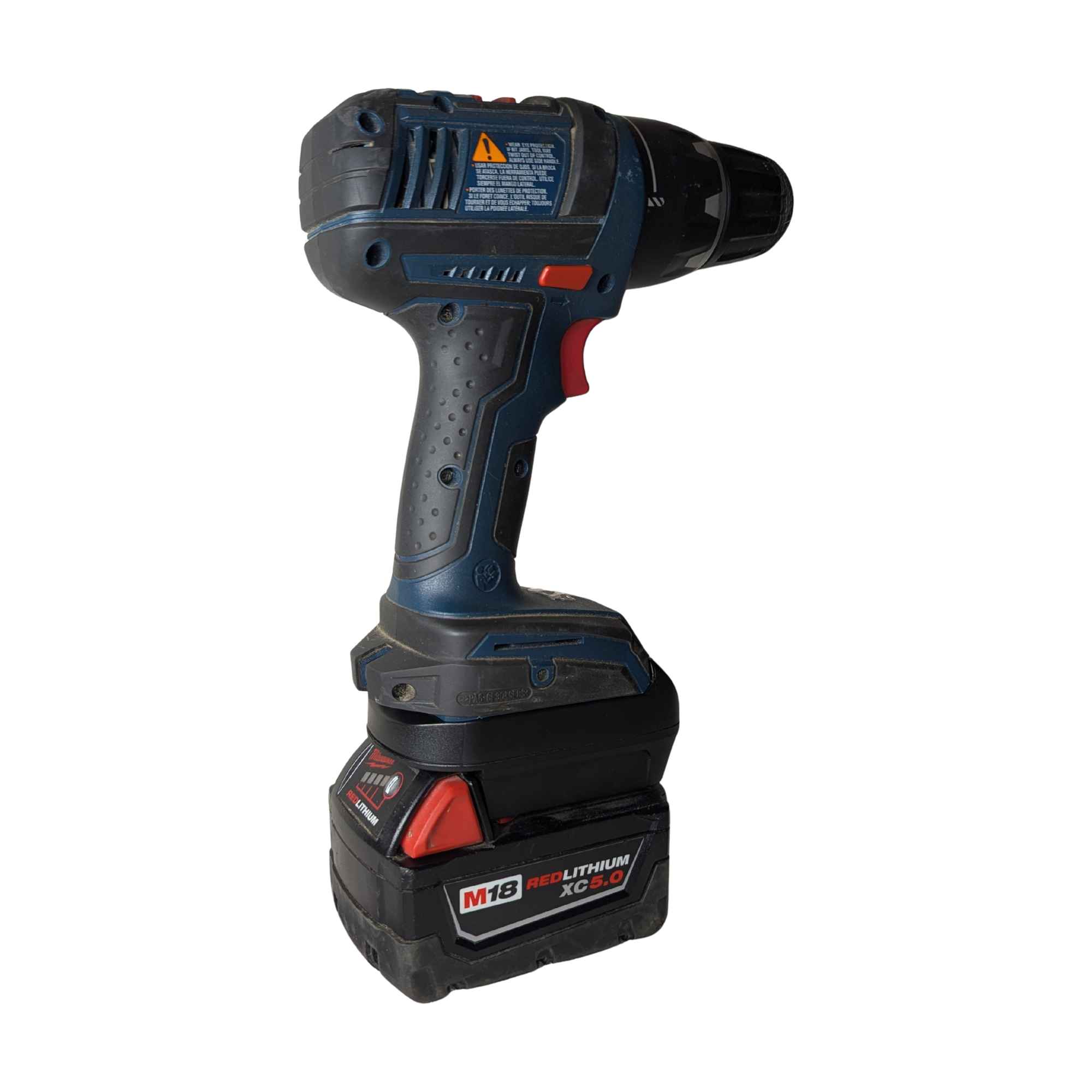 Milwaukee M18 auf Bosch 18V GBA (Blau) Akkuadapter