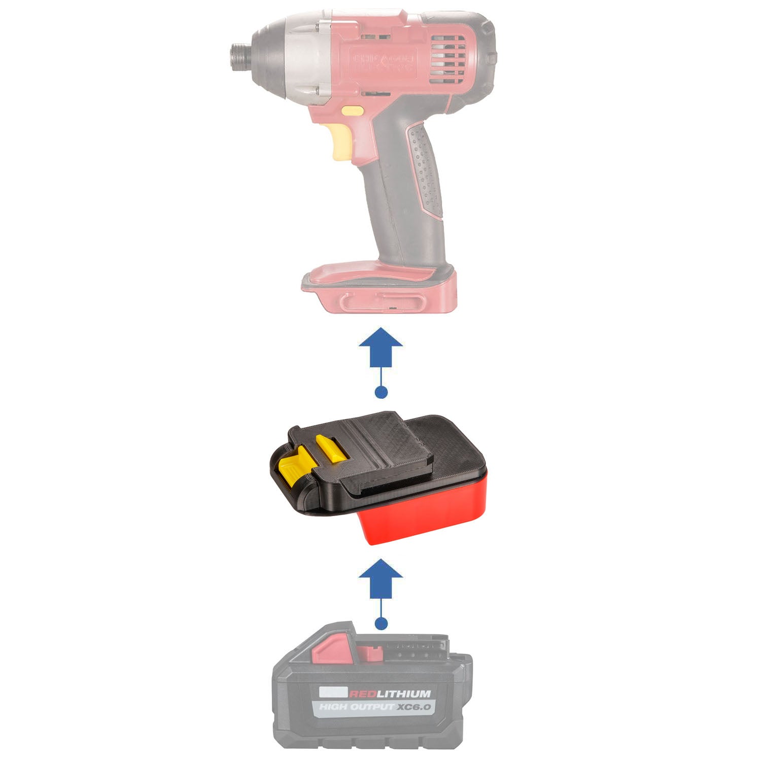Milwaukee 18V auf Chicago Electric 18V Batterieadapter
