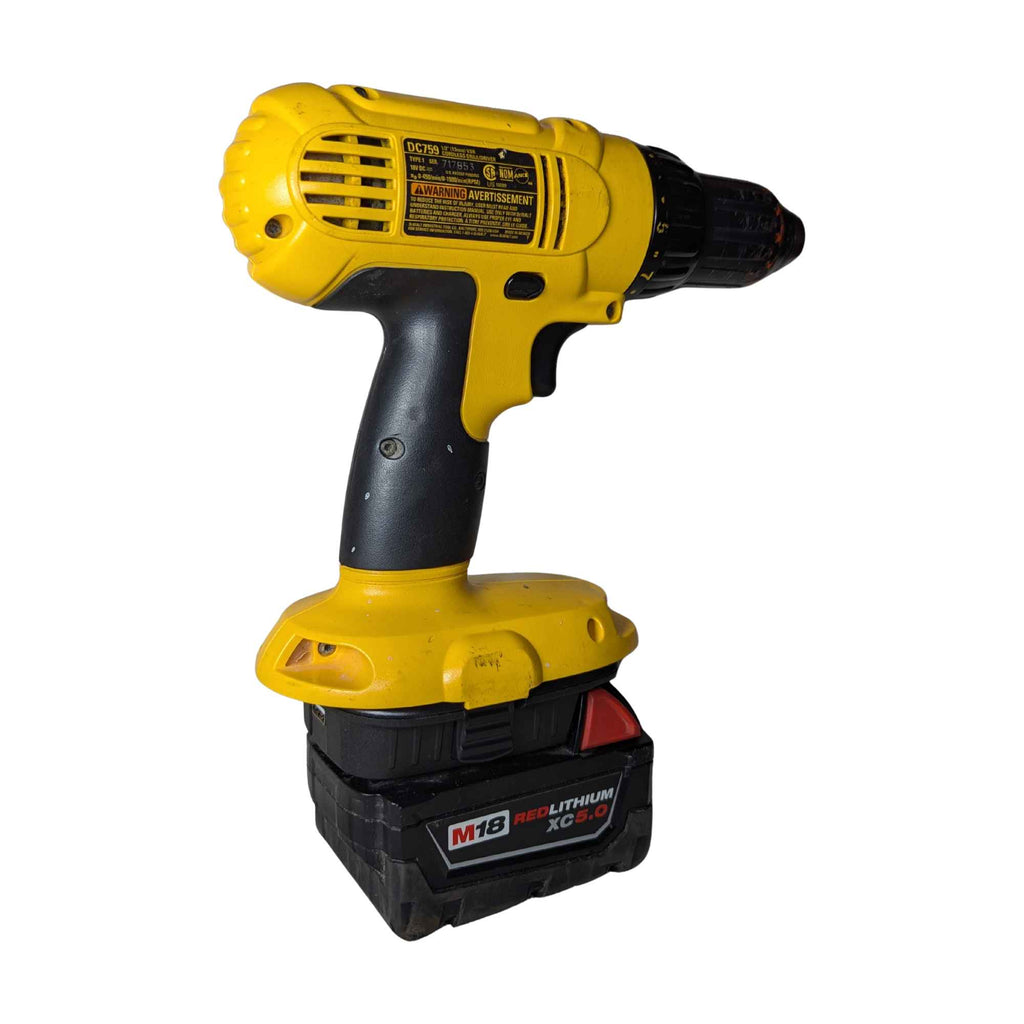Milwaukee M18 auf DeWalt 18V Ni-Cd Akkuadapter