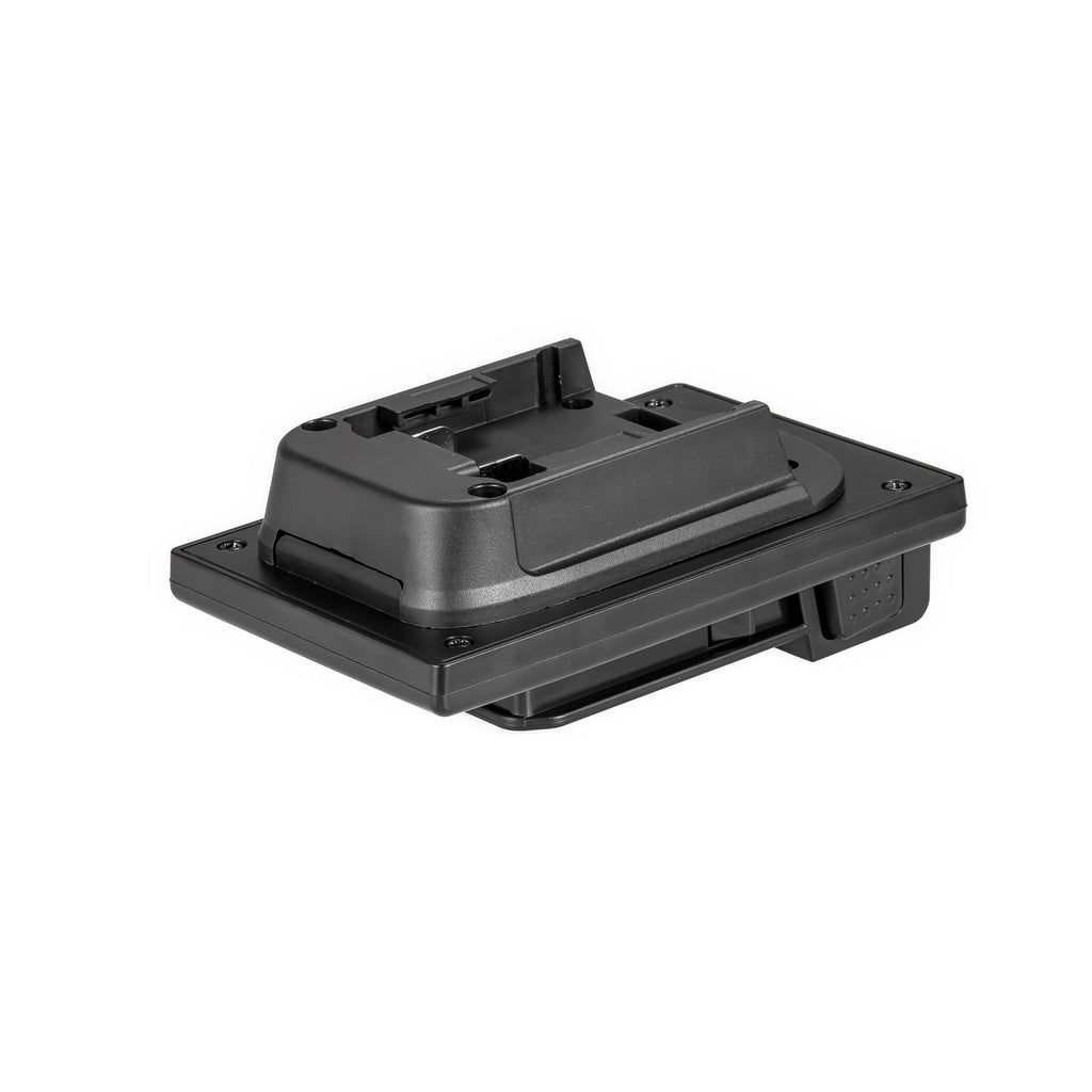 Milwaukee M18 to Hoover 20V ONEPWR battery adapter - battery-side connection raised on the screwed flange, tool side behind